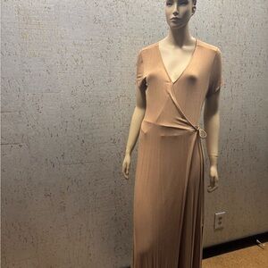 Banana Republic Tan Wrap Maxi Dress